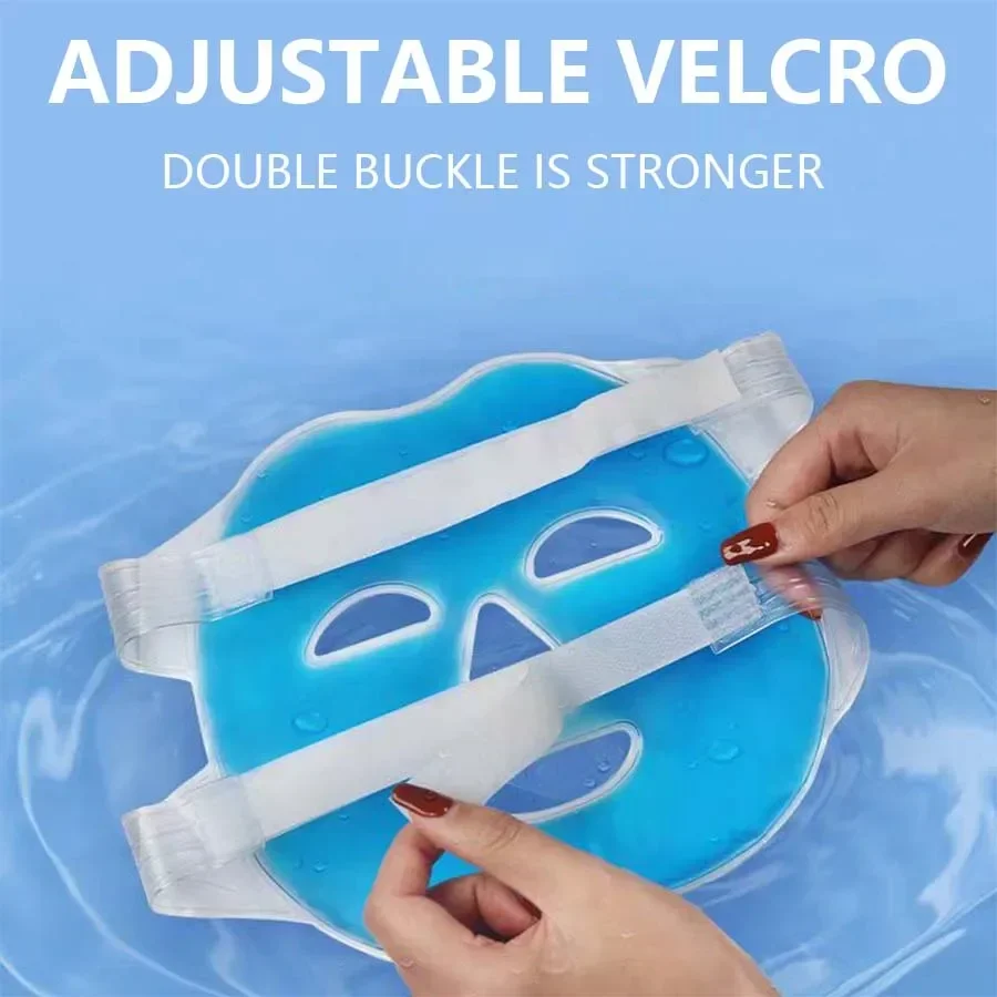Gesichts-Kühlmaske Gel-Augenmaske Eispack Kühlende PVC Heiß-Kalt-Therapie Hautpflege-Tool Gel-Gesichtsmaske Hautstraffende Spa-Schlafmaske – Detail 6