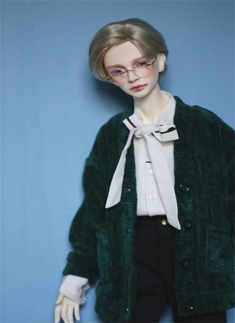 BJD doll clothes for 1/3 1/4 MSD SD10 woman POPO68 Uncle size frosted cardigan with pocket coat 4 colors into doll accessories