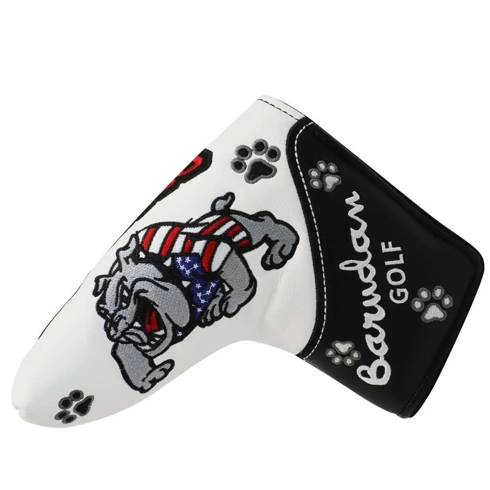 Closure Accessories Golf Putter Cover Golf Head Cover Bulldog Golf Headcover Golf Mallet Putter Cover Putter Headcover