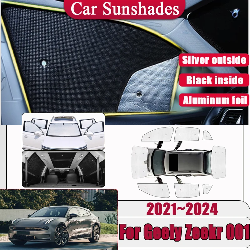 

For Geely Zeekr 001 2021 2022 2023 2024 Car Covers Full Surround Sunshade Side Window Visor Anti-UV Privacy Blocks Accessories