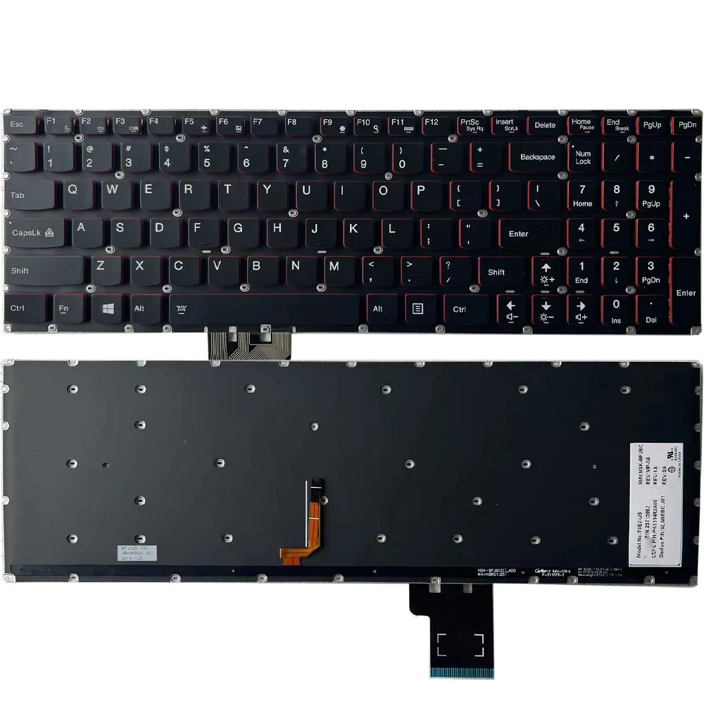 New Backlit Korean/US Keyboard For Lenovo Y50 Y50-70 Y50-70A Y50-70AM-IFI Y50-70AS-ISE Y70 Y70-70T Y70P-70T KR/English Black