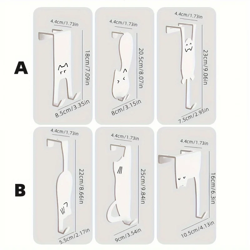 1/6 piece door hook, door hook storage rack without drilling, kitchen cabinet, door hanging clothes rack, storage clothes cap, k view 3