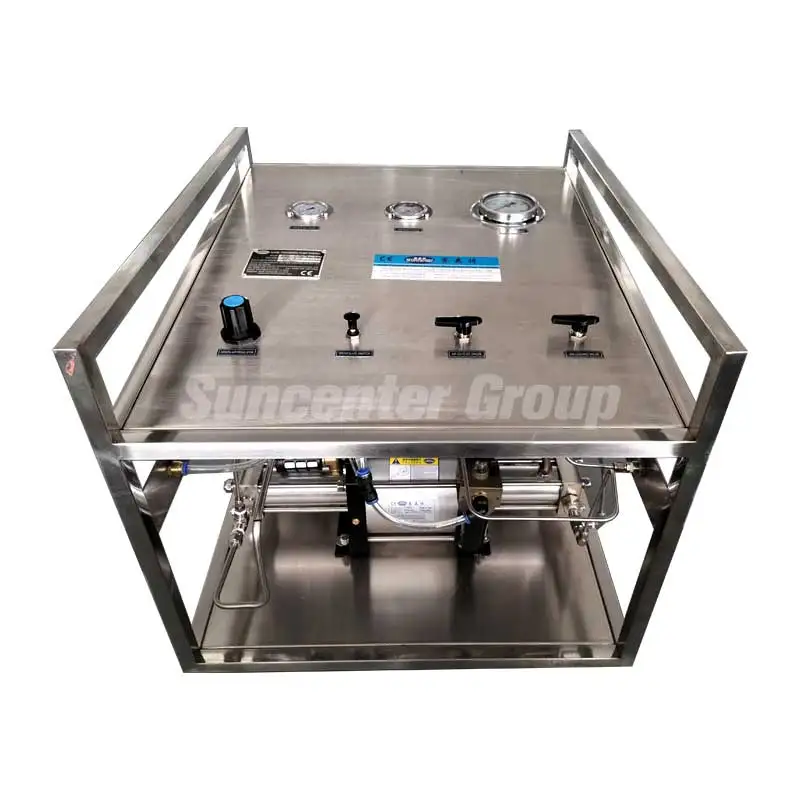 Automotive Industry Pneumatic Nitrogen          Pump System Air-Driven High Pr  sure Filling Station
