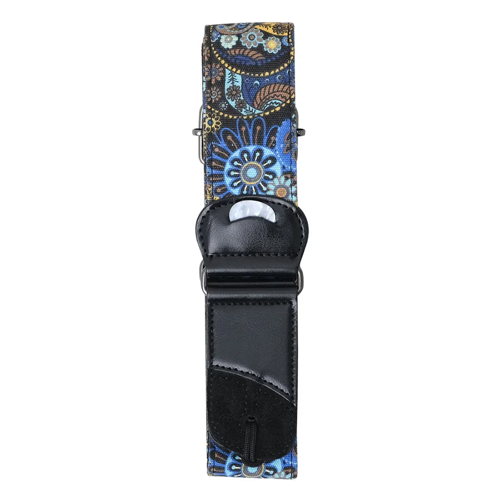 Electric Guitar Strap Embroidered Guitar Strap Guitar Strap Insertable Plectrum Guitar Straps Stringed Instruments Accessories