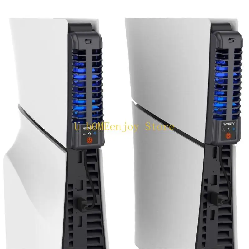Radiadores ventilador enfriamiento consola puerto USB B0KF para ventilador consola horizontal delgado 3