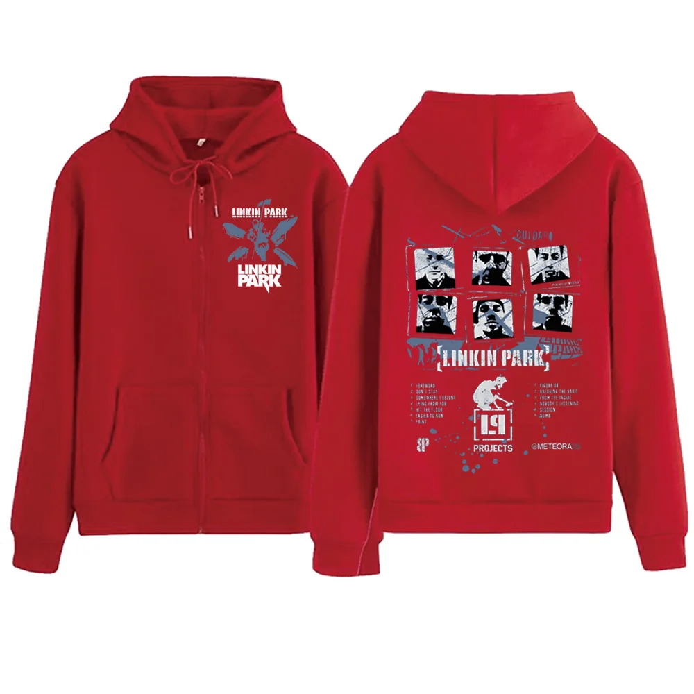 Linkin-Park Zipper felpa con cappuccio Harajuku Pullover top felpa Streetwear Street trend anime simple sports style Classic Simple