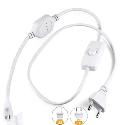 EU Standard ON/OFF Switch for 220 V LED Tape,US Plug Power Line 110V  LED Strip Light Switch,Replacement Power Cable Plug