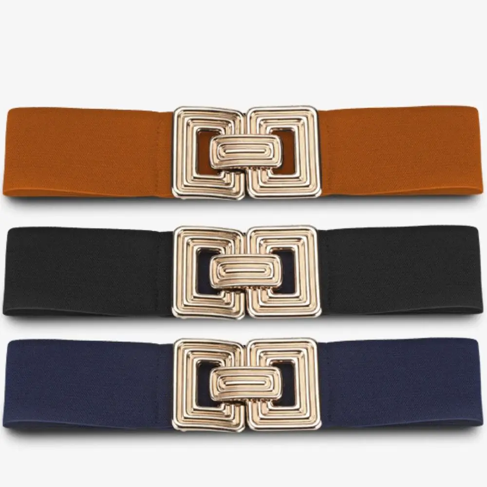 Luxe Effen Kleur Vrouwen Retro Riem Koreaanse Stijl Nylon Metalen Gesp Riem Brede Riem Tailleband Vrouwelijke Cummerbunds Lady