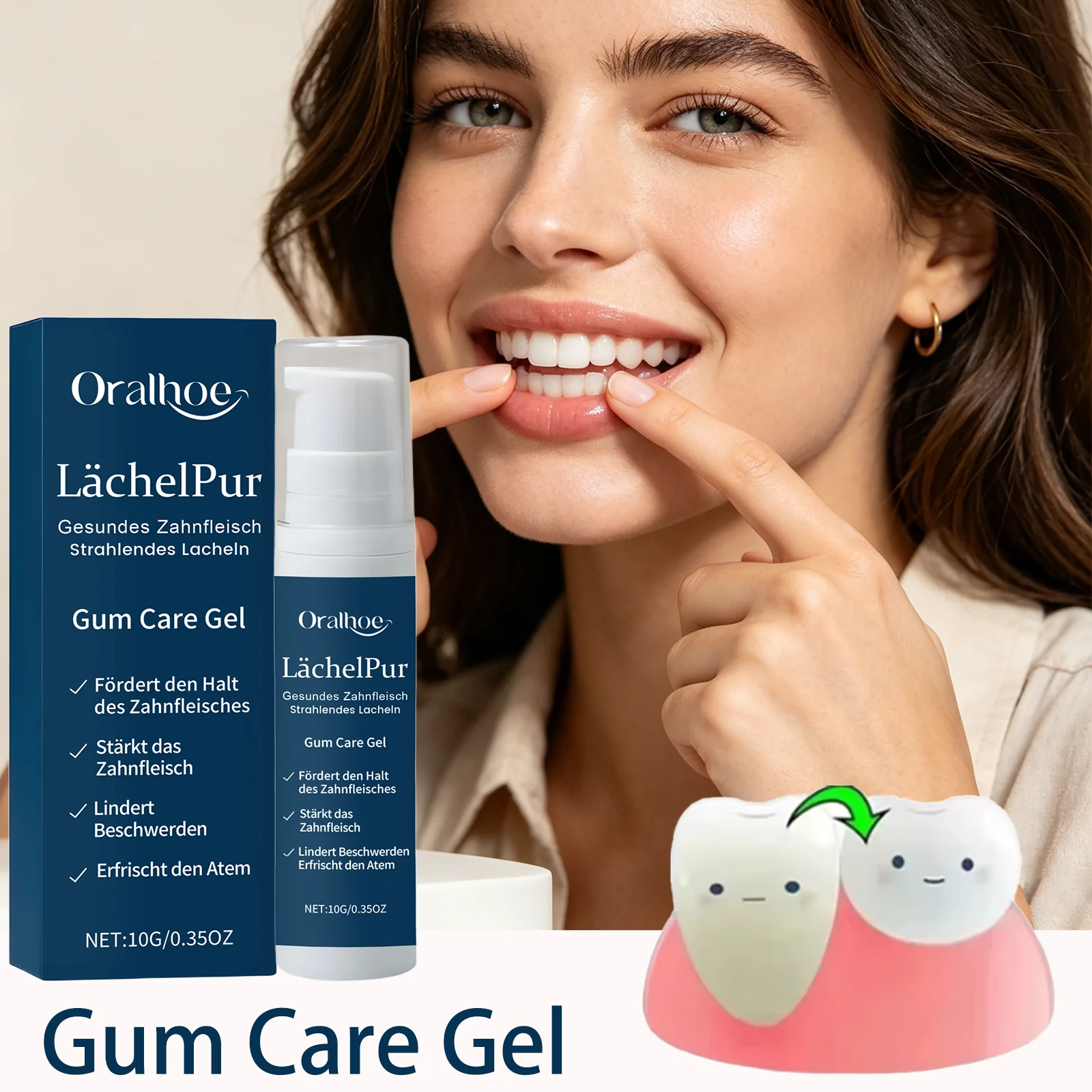 Gum Care Gel Repair Gum Tissue Enhance Gum Resistance Prevent Gum Atrophy Relieve Gum Sensitivity And Pain  Daily Oral Care