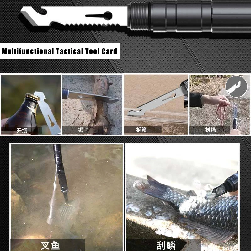 Mountaineering Climbing Stick Self Defense Stick Emergency T-shaped Camping Survival Tool Retractable Folding Stick