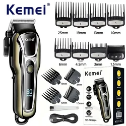 Kemei KM-PG1990A USB Rechargeable Electric Hair Clipper Professional Cordless Men Hair Trimmer Men's Hair Cutting Machine