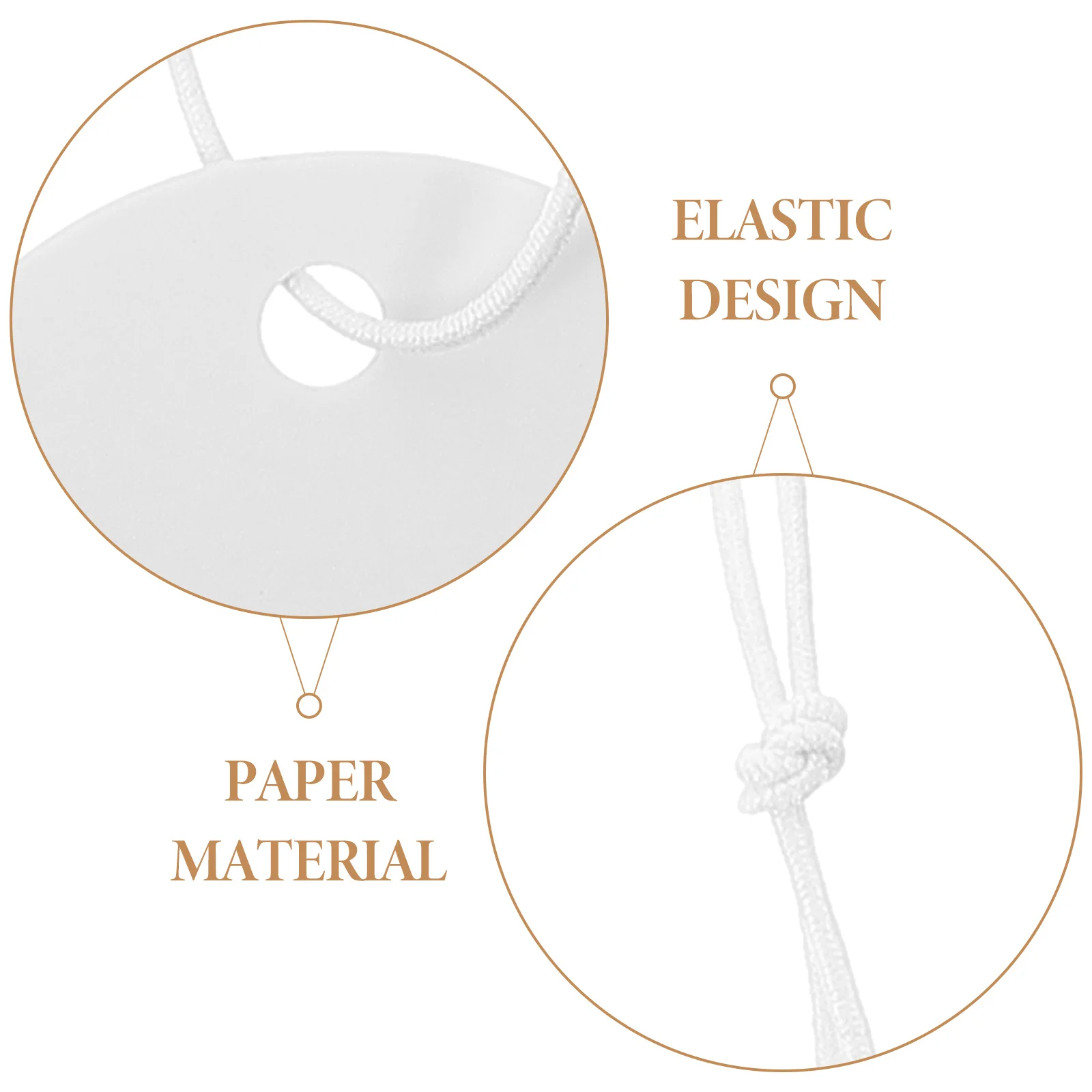 

100Pcs Elastic Cord Blank Price Tags Circle Paper Label for Jewelry Accessories Clothing Merchandise Tags Jewelry Tag