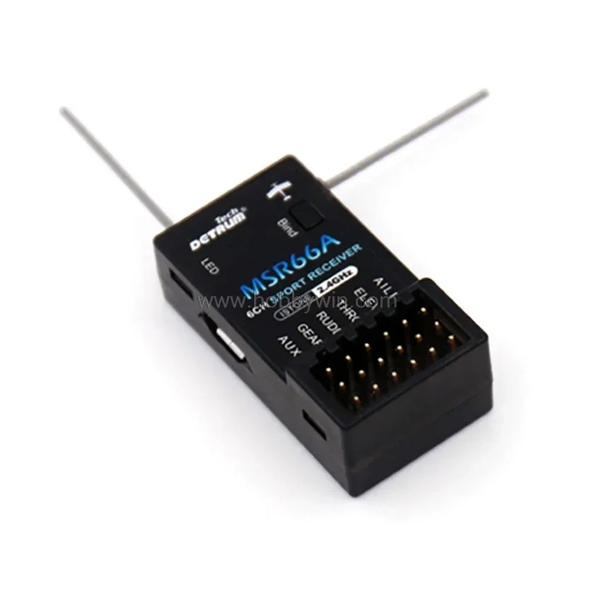 MSR66A 6CH 2.4G Stablize Receiver Dynam Detrum 6-axis Gyro 3.6-16V PWM 71Hz output for RC Model Airplane FPV Drone Helicopter