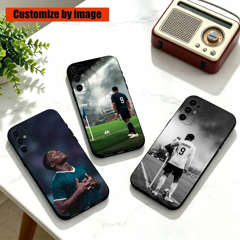 Football Star E-Endrick Gift  Phone Case Black Silicone Soft For Samsung S25,S24,S21,S22,S23,S30,Ultra,S20,Plus,Fe,Lite