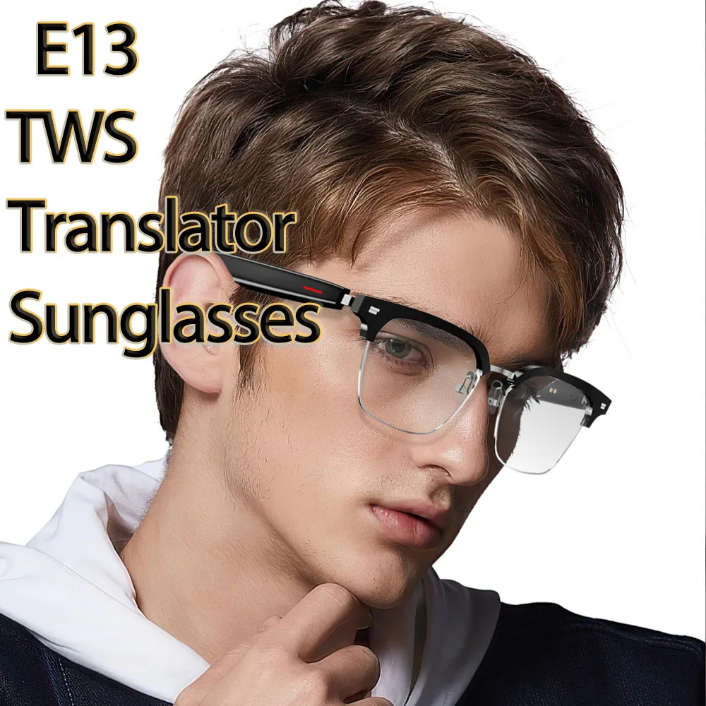 

E13 Bluetooth Smart Glasses Anti Blue Light Sunglasses Wireless Headset Automatic Adjustment Waterproof Men Women Sports Eyewear