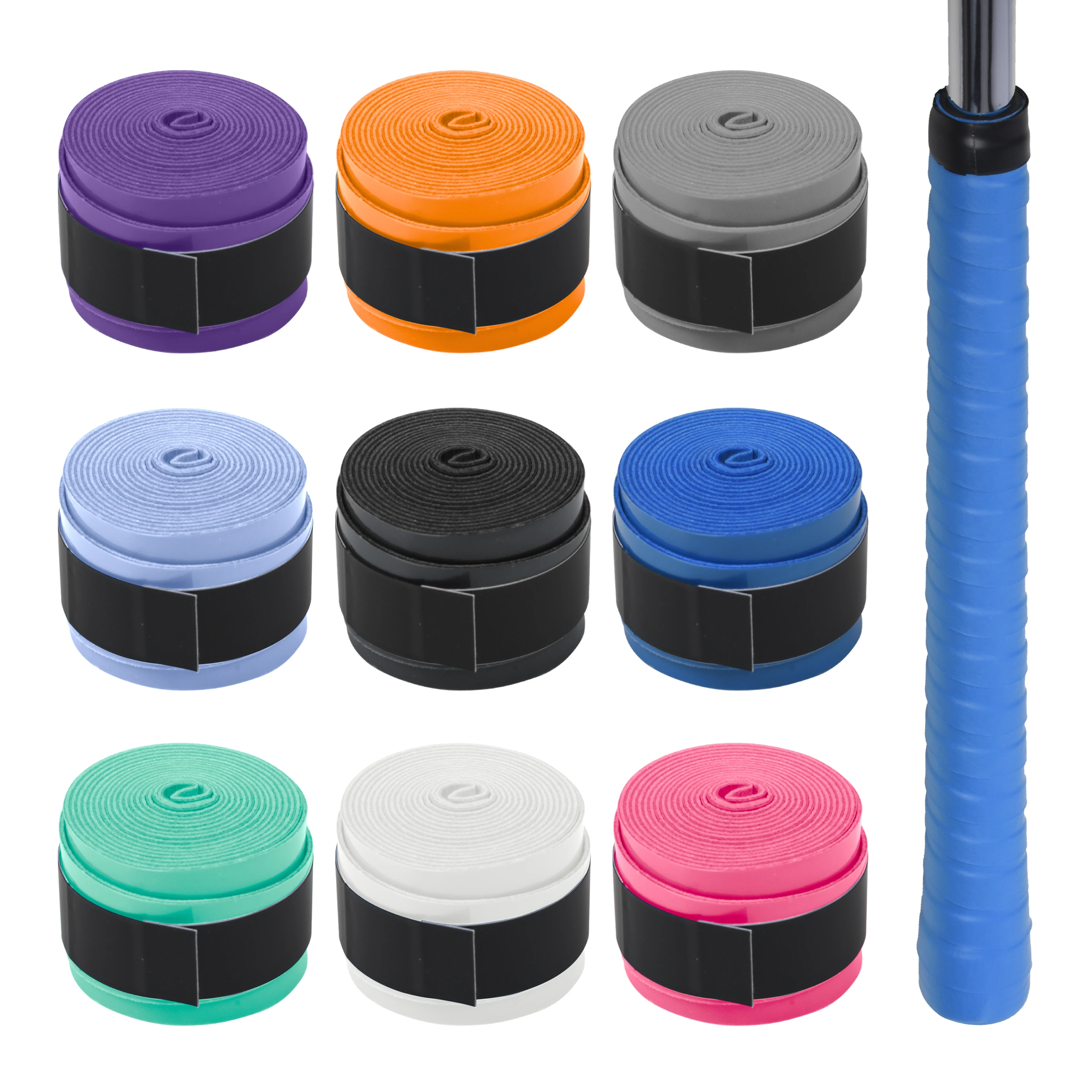 PU Golf Grip Wrapping Tape Roll Anti-Twist Shock-Absorbing DIY Grip Tape for Golf Club Shaft Quick Replacement