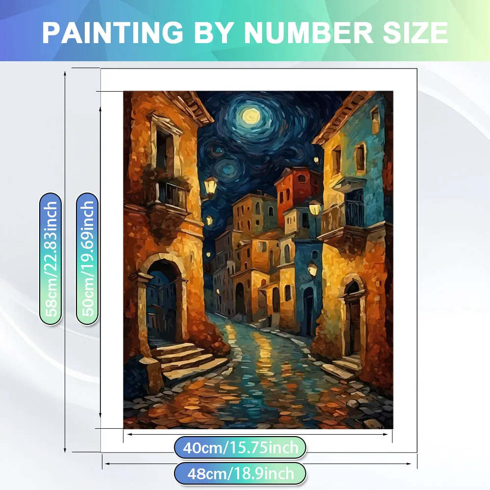 HUACAN Paint By Number Kit House Landscape Diy Canvas Valentines Gift Hand Painted Drawing By Numbers Decor For Home