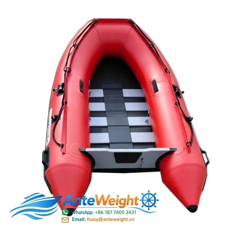2.3M Aluminum Inflatable Rubber Boat Small Sport Yacht for Fishing Rowing and Surfing with Pedal Type Hypalon Material