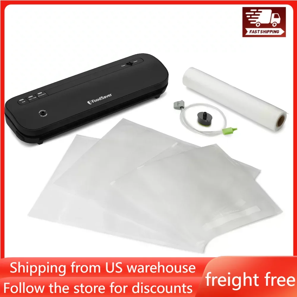 

Kitchen Organizer Space-Saving Vacuum Sealer With Bags and Roll Airtight Containers for Food Bag Black Free Shipping Plastic