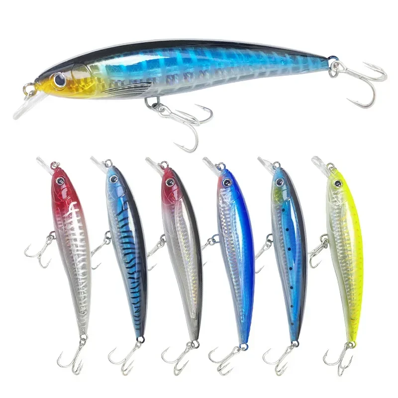 1Pc 140mm 41g Big Floating Minnow Fishing Lures Laser Artificial Bait Saltwater Long Casting Trolling Wobblers UV Jerkbait