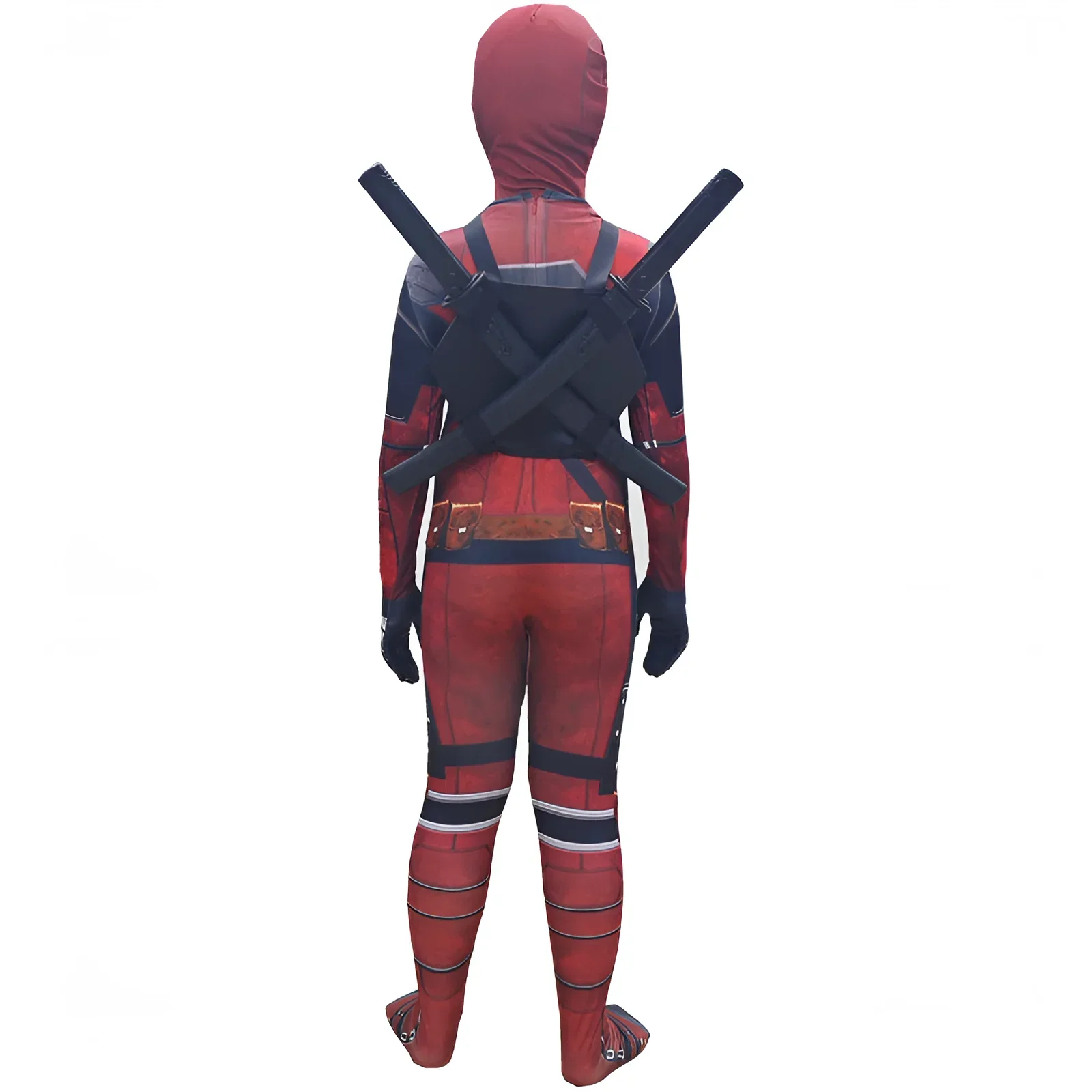 Deadpool Kind Kostuum Mannen Kids Cosplay Masker Pak Kinderen Jumpsuit Zwaard Superheld Deadpool Pak Kinderen Halloween Kostuum Kind