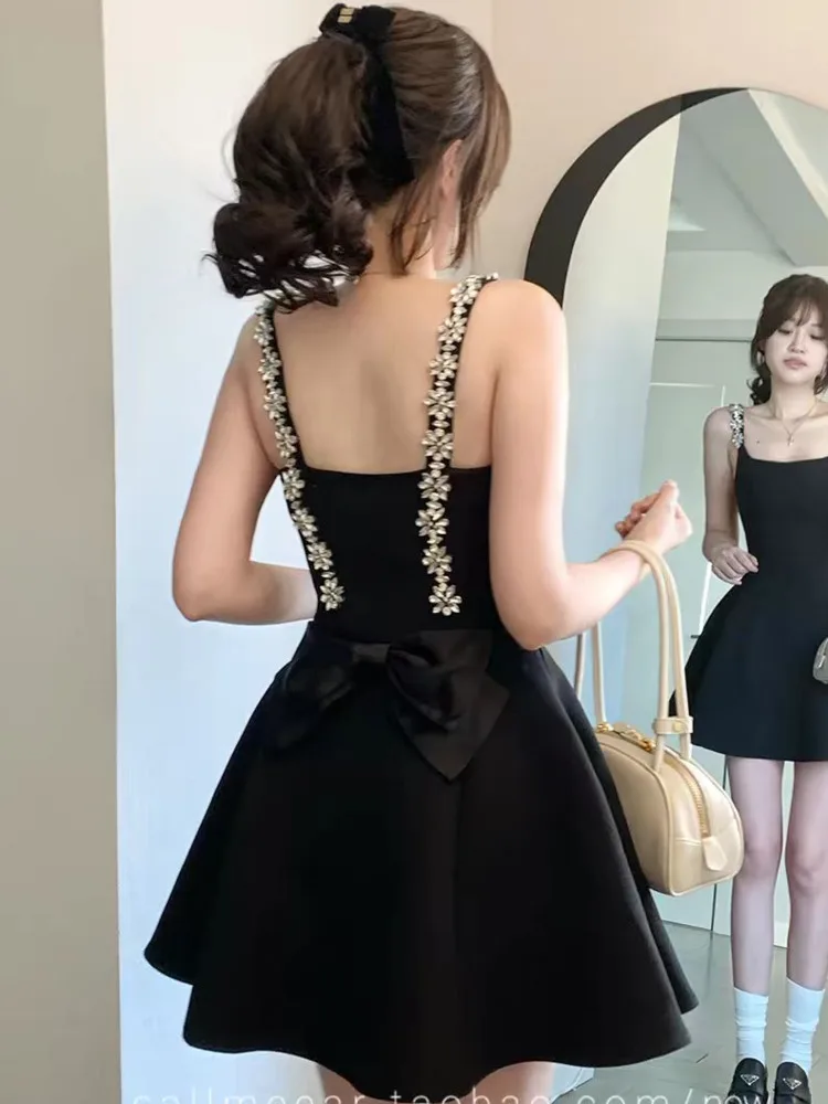 

2026 Early Spring Hotsweet Design Backless Slim Camisole Sexy Dresses For Women French Fashion Elegant Party Dress Robe Femme