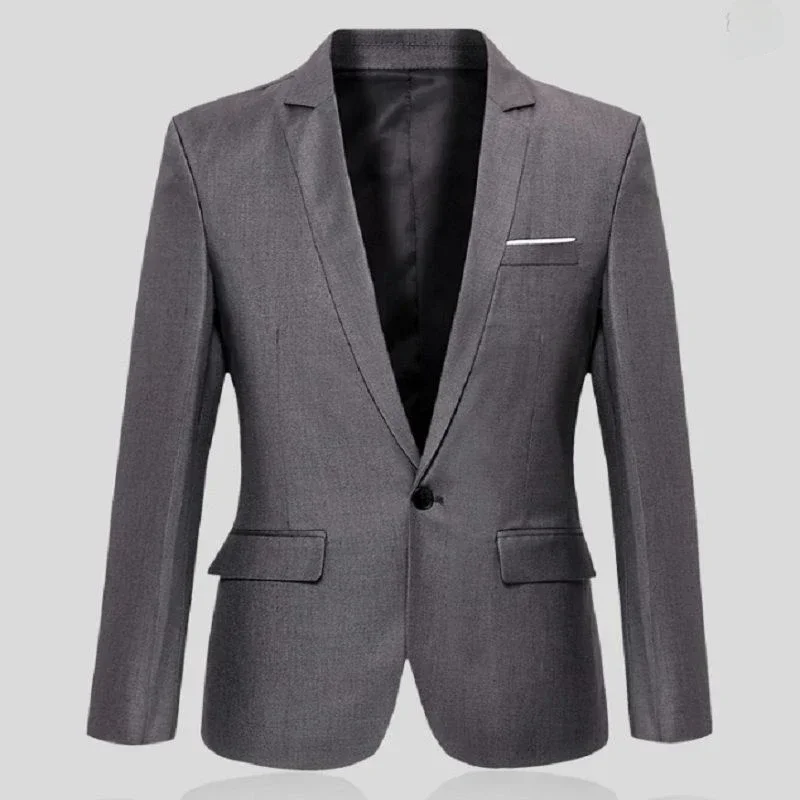 Black Dress Jackets Cropped Jacket for Men Coats Business Man Suits and Blazers Short Korean Style Fashion 2024 Spring Clothes