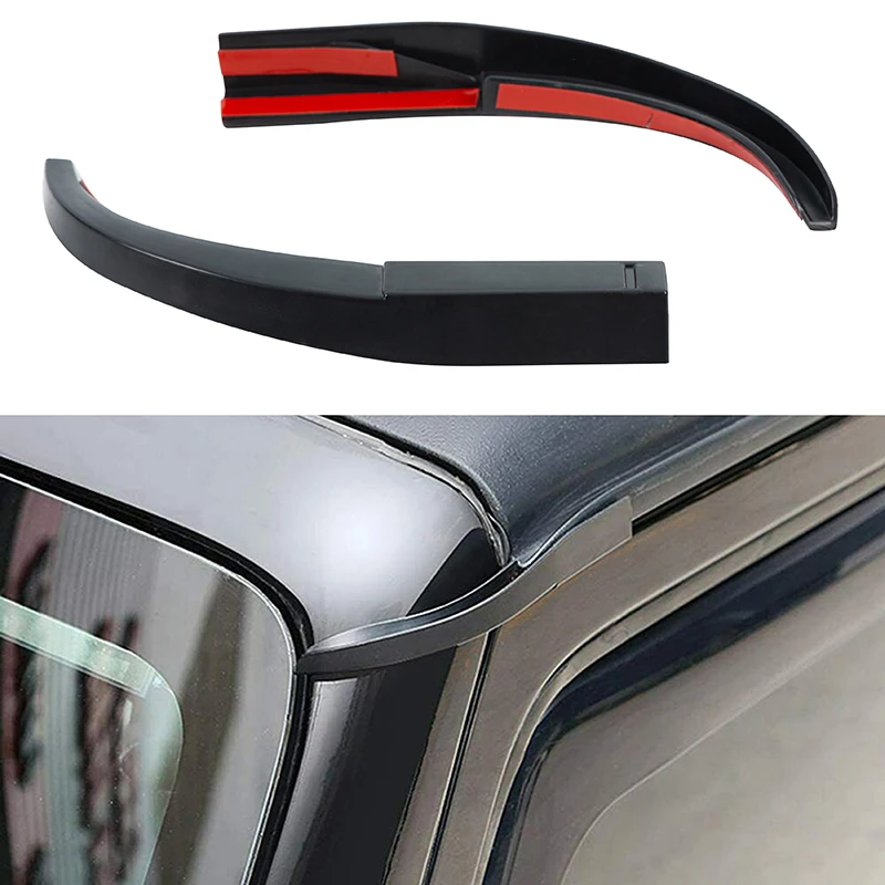 1 Coppia Auto Tetto Acqua Pioggia Deviatore Guardia Slot Grondaia Estensione Styling Accessori Auto ABS Misura Per Jeep Wrangler JK 2007-2017