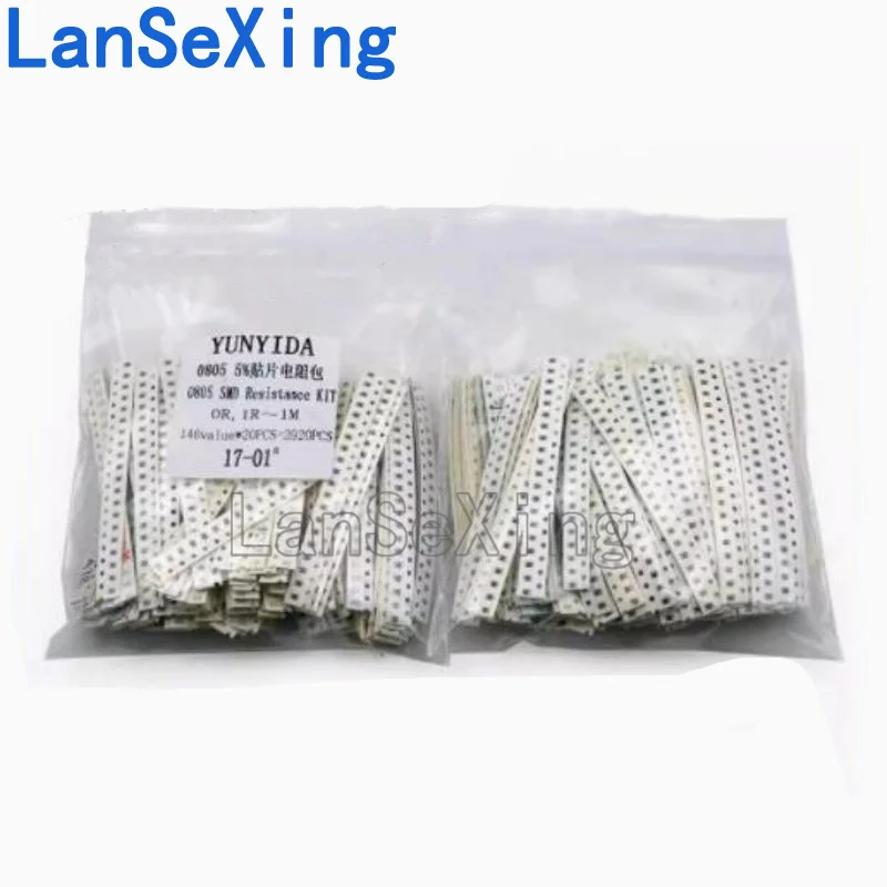 0805 SMD resistor package, component package accuracy 5%, mixed packaging 146 types, each with 20 pieces