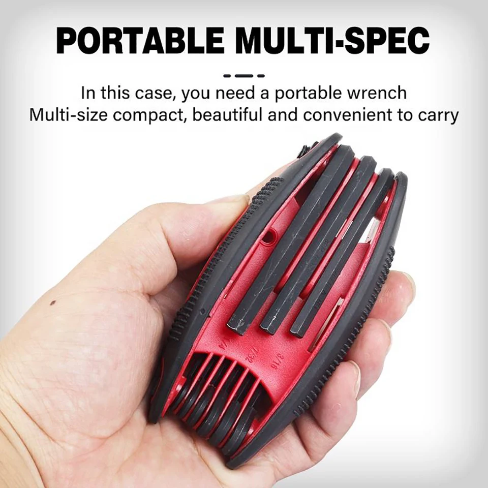 9Pcs/set  Folding 9 in1 Multi Hex Key Allen Key Combo Wrench Set Arrow Sight Adjustment Hunting Compound Recurve Bow Multi-Tool