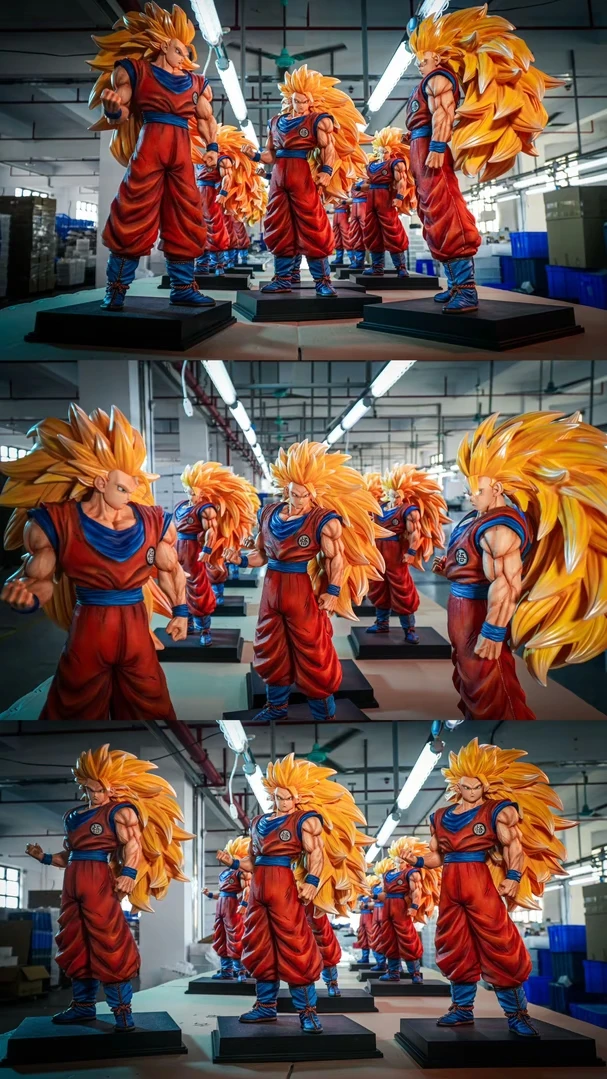 Figurka anime JT Dragon Ball Son Goku SSJ3 Super Saiyan Goku 56cm 1/4, figurka anime, statuetka z PVC, model kolekcjonerski, dekoracja, prezent