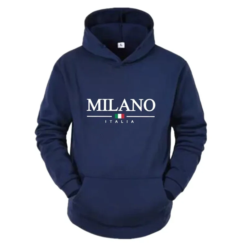 Sudaderas con Capucha Unisex de Moda 2026 para Hombre y Mujer MILANO, Sudaderas Ligeras y Cálidas para Otoño e Invierno, Ropa Deportiva para Correr, Fitness y Actividades al Aire Libre