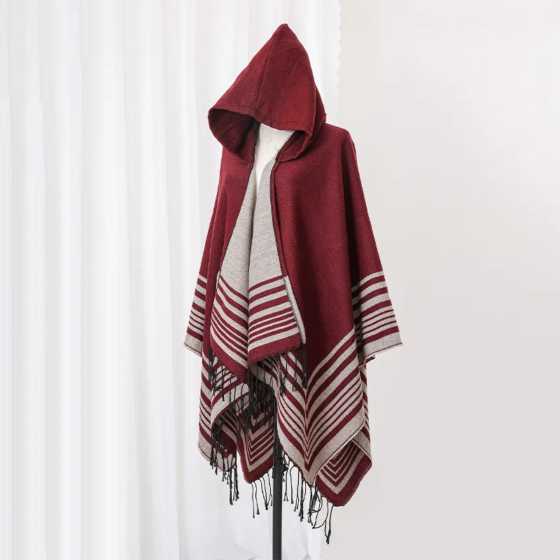 

Tourist Cloak Men's Cape Ethnic Style Photo Shoot Split Shawl Spring and Autumn Self Driving Tour Poncho Cloak P8