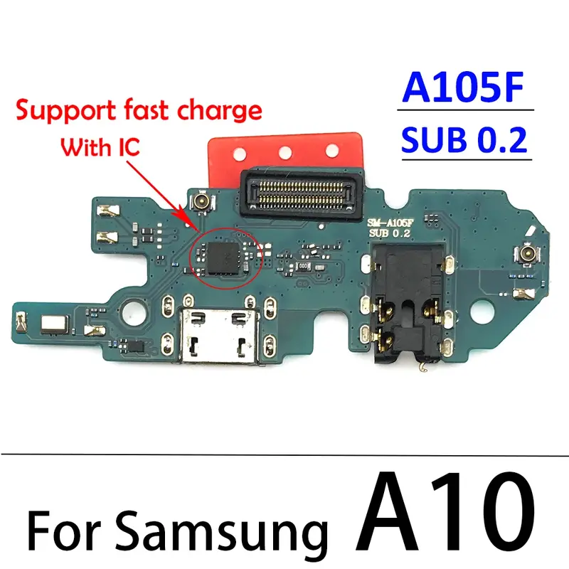 USB Charger Charging Port For Samsung A71 A70 A51 A50 A41 A40 A31 A30 A21S A20 A60 A10 Dock Connector Microphone Board - Image 2