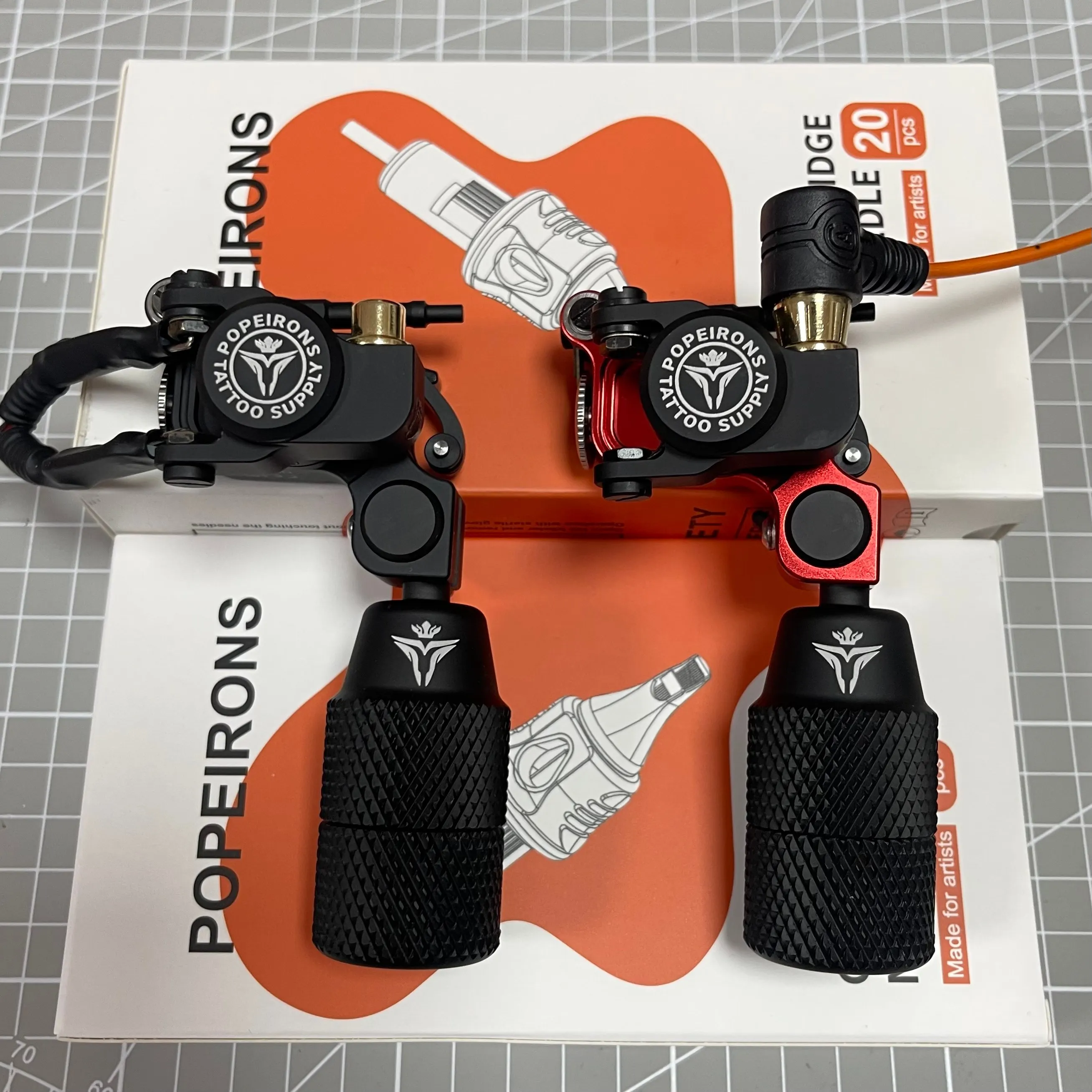 POPEIRONS V65 clamp line Rotary Tattoo Machine Adjustable Stroke 3-5mm Powerful Motor Shrapnel tattoo Machine Gun