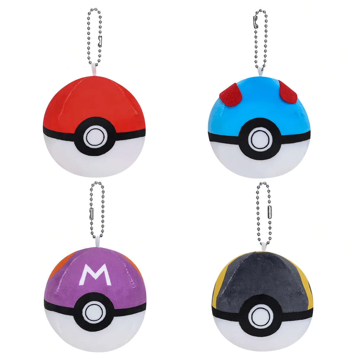 

Pokemon Pokeball Plush Dolls Keychains Pendant Poké Ball Ultra Ball Master Ball Cartoon Anime Figure Model Stuffed Dolls Toys