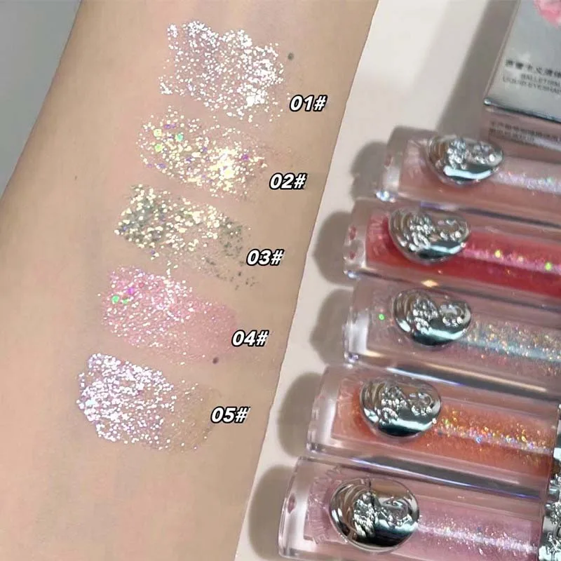 Liquid Eyeshadow Pearlescent Shimmer Long Lasting Single Colour Pearlescent Delicate Shimmer Glitter Eyeshadow Highlighter