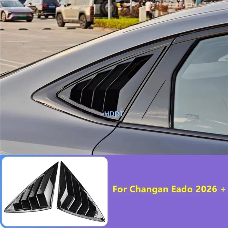 Car Styling Rear Triangular Window Louver Blind Cover Protector Decoration Accessories Exterior Sticker For Changan Eado 2026 +