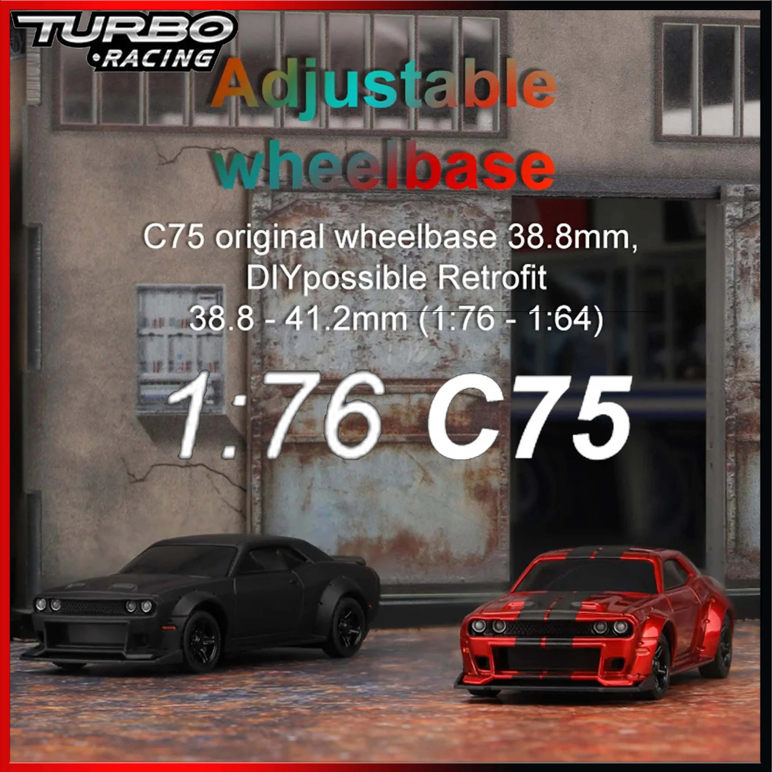 

Turbo Racing C75 RTR 1/76 2.4G 2WD Mini RC Drift Car Sports Truck on-road Full Proportional Remote Control Model Kids Adult Toys