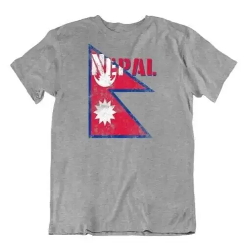 Népal Drapeau T-Shirt Ville Carte Shahs Himalaya Soleil Et The Moon