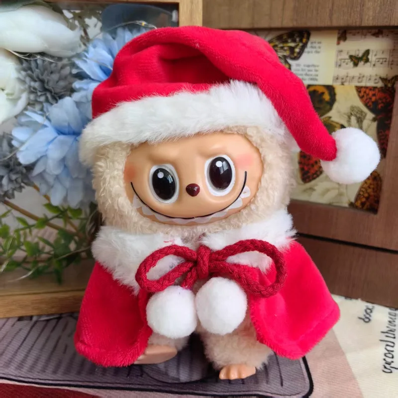 Labubu accessoires vêtements adaptés pour V1 V2 V3 Labubu ensemble de cerfs de noël Labubu rouge vêtements cadeau de mode de noël