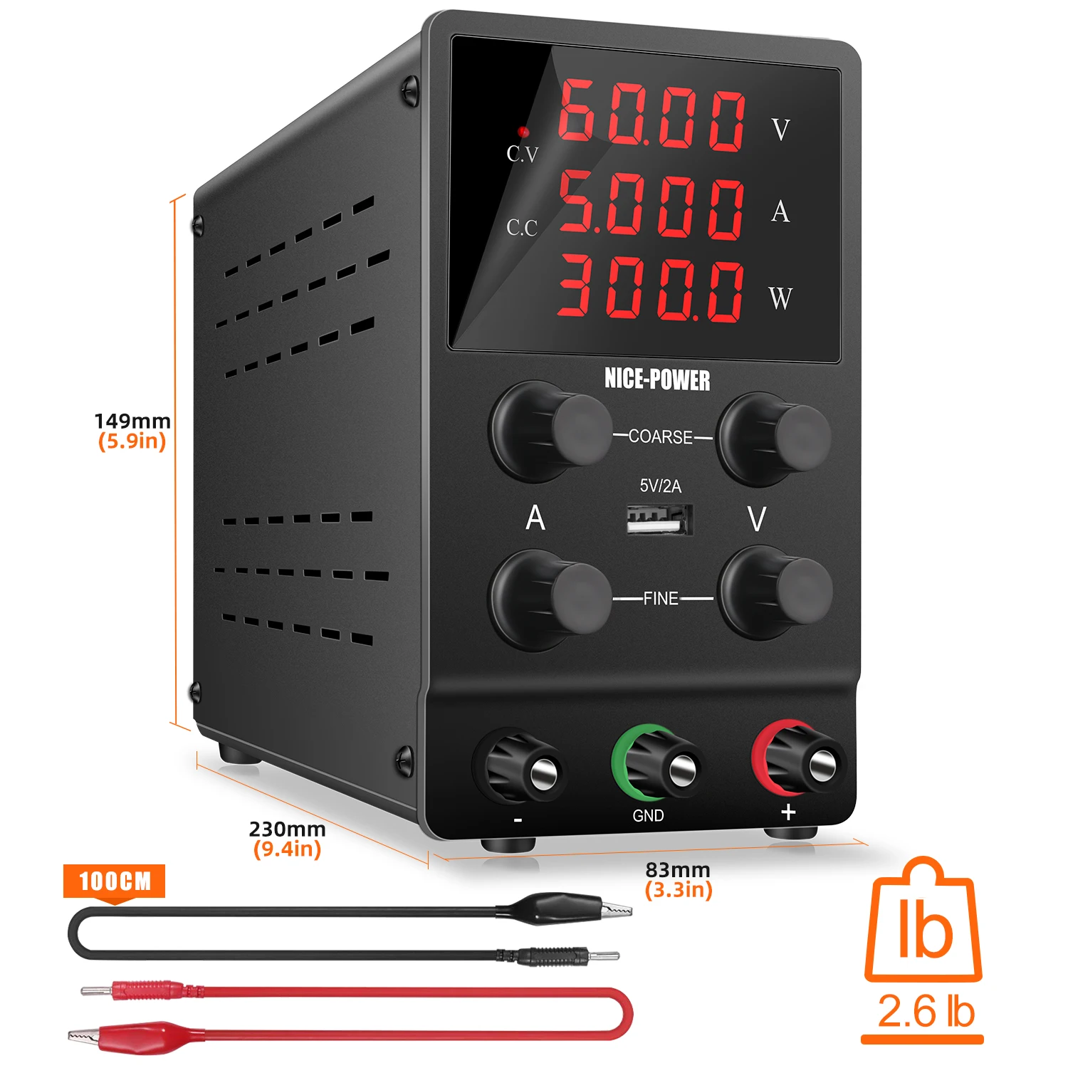 Power supply Sps605 60V 5A black laboratory DC power supply voltage and current adjustable