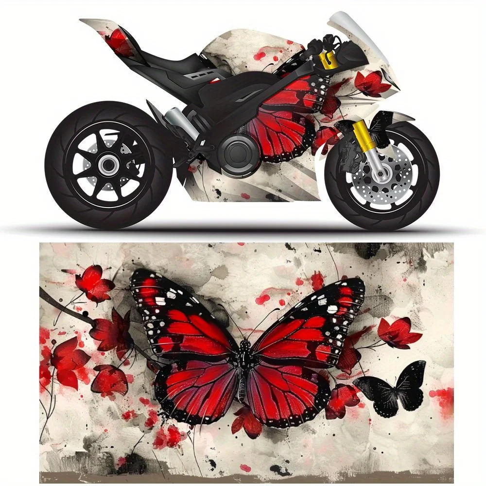 

Яркая бабочка, симфония, художественная мотоциклетная полная упаковка, наклейки, декоративная наклейка для гонок на мотоцикле, меняющая цвет, пленка для защиты подарка для B