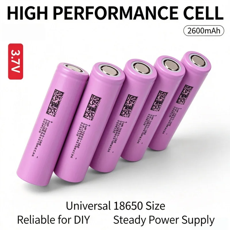 Direct Factory Bulk Supply Brand New A Grade 18650 INR18650‑26E 3.7V 2600mAh Rechargeable Li‑ion Battery Cell