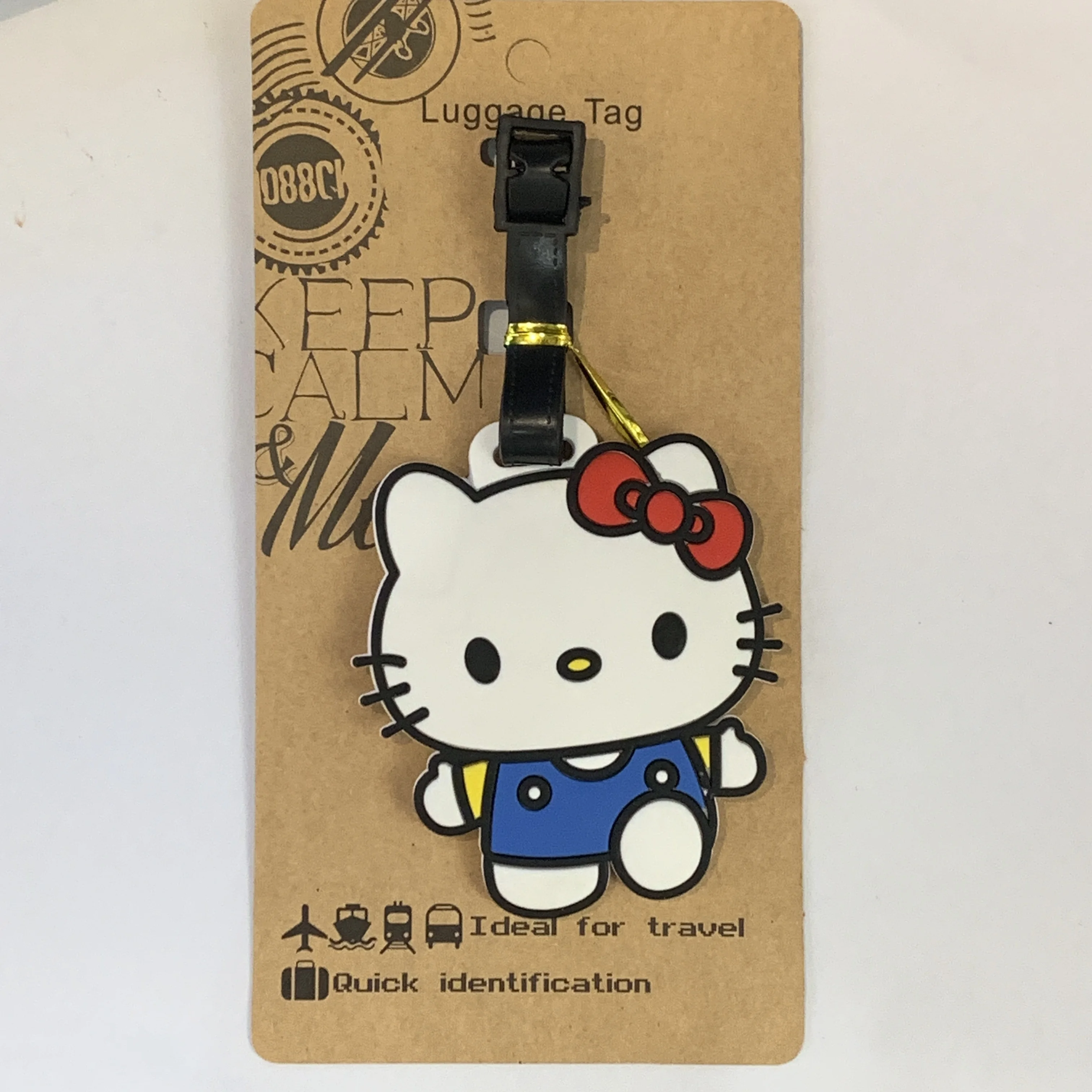 Travel Accessories PVC Luggage Tag Cute Cartoon Sanrio Hello Kitty Suitcase Portable Label