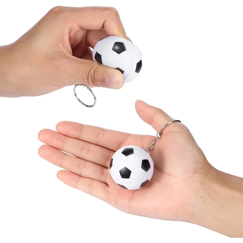 Fidget Toy Squeeze Stress Ball Relief Toys Kids Children Soft Foam Sponge Football Basketball Keychain Stress Reliever Toys