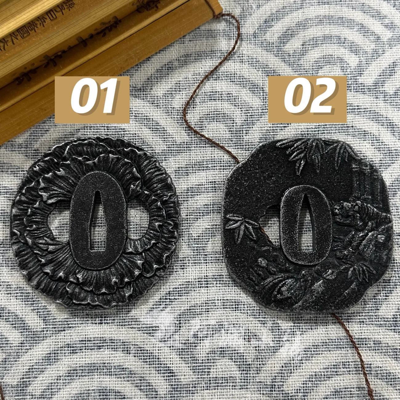 New Styles High Quality Vintage Silver Color Iorn Tsuba Penoy/Tiger Shape Japanese Katana Wazikashi Sword Accessories