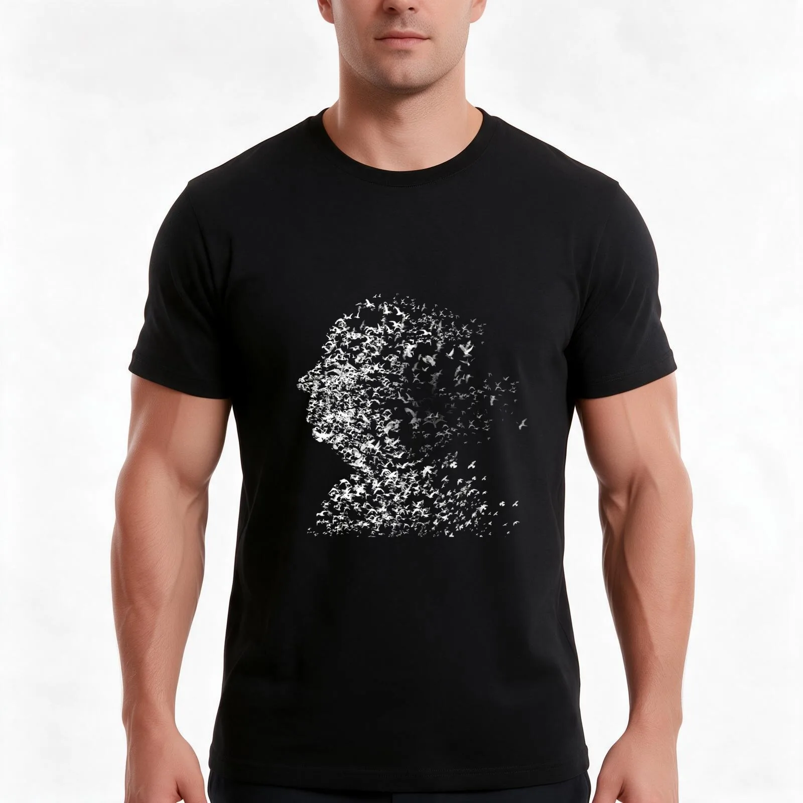 Alfred Hitchcock - The Birds T-Shirt, Summer Casual Cotton Tee, Oversized Streetwear Tops, Vintage Graphic Print, 100% Cotton
