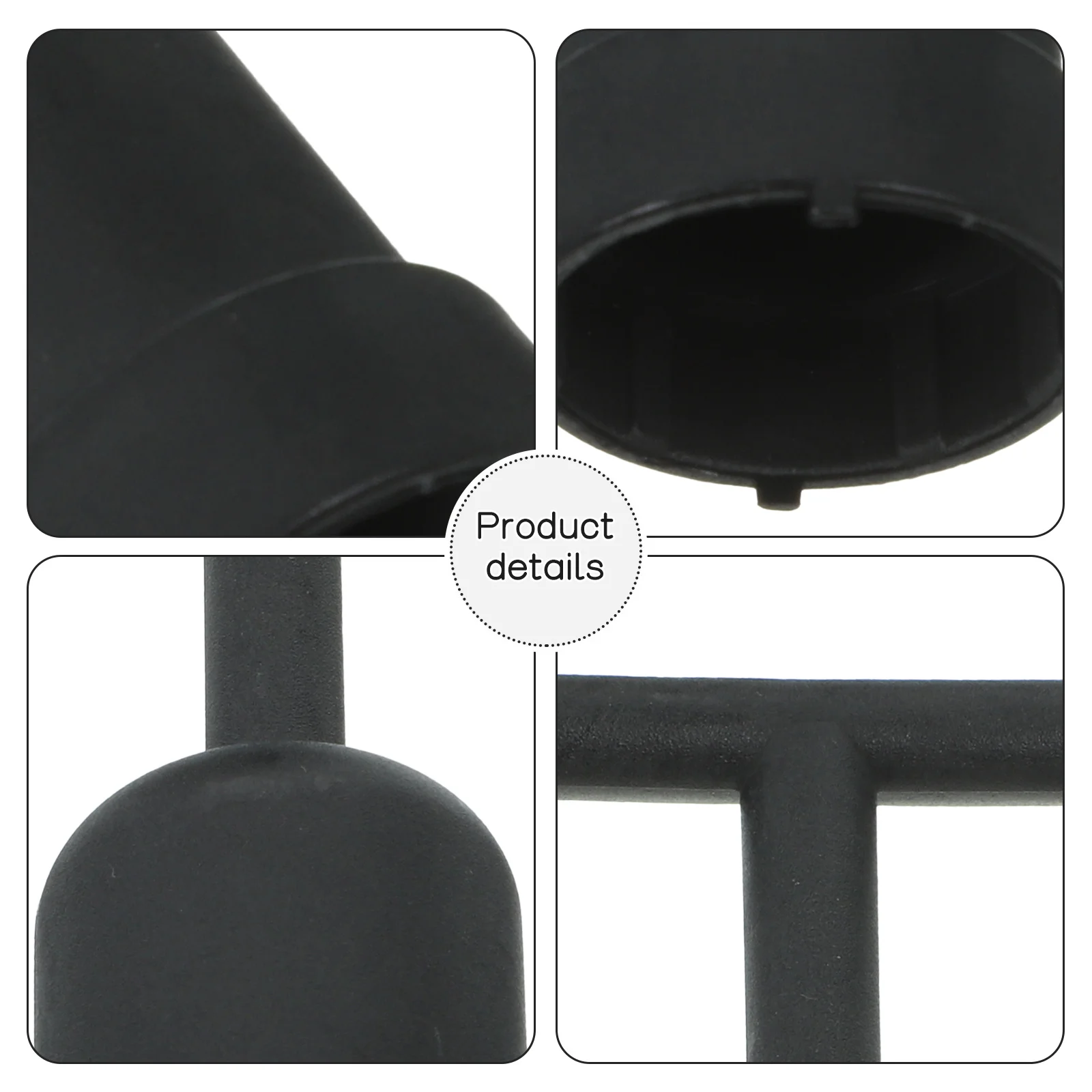5 pezzi di supporto per paralume, chiave in plastica, anelli G9, strumento di sostituzione nero
