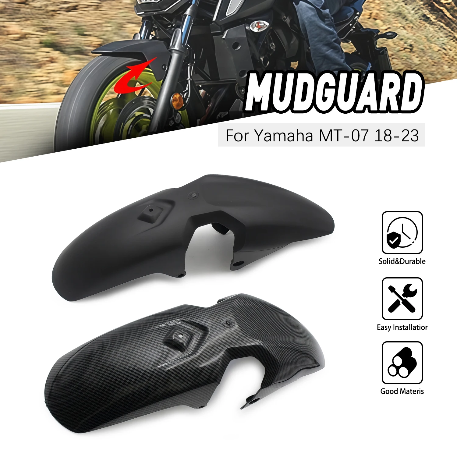 

For Yamaha MT-07 MT07 2018 2019 2020 2021 2022 2023 Accesorios Moto Front Wheel Fender Mudguard Mudflap Splash Mud Guard Cover